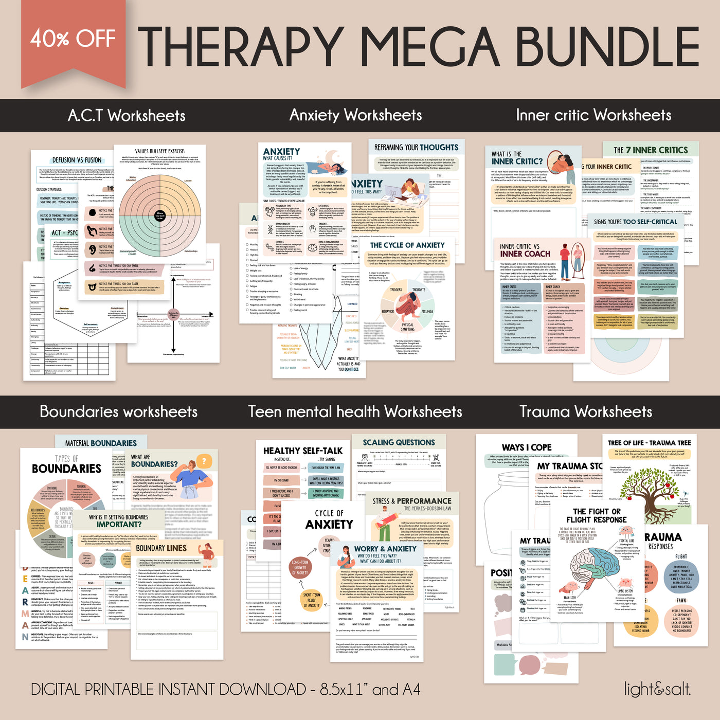 Therapy Resources Mega Bundle, 40% off