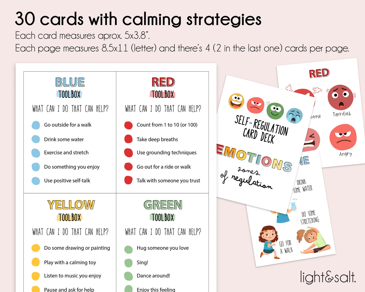Emotional Regulation Coping Skills Cards