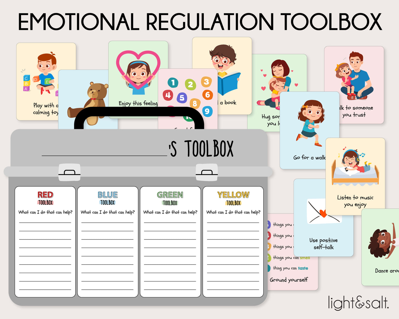 Emotional Regulation Coping Skills Tool Box LightandSaltDesign