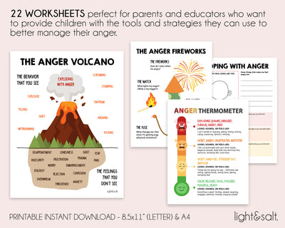 Anger management worksheets for kids