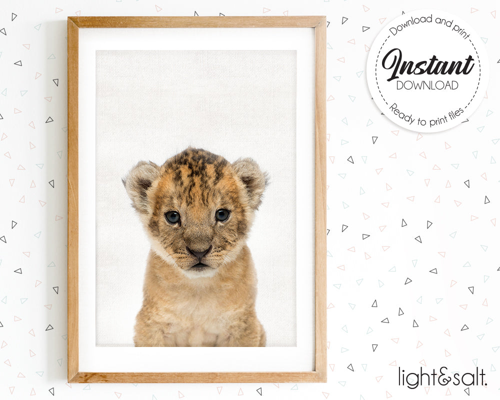 Baby Lion nursery print
