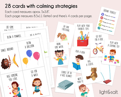 Kids Calm Down Coping Skills Cards