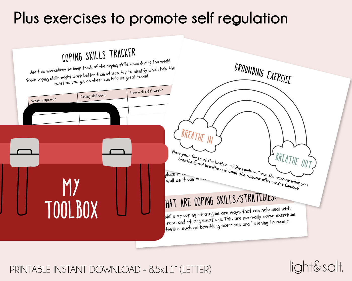 Coping Skills tool box (red)