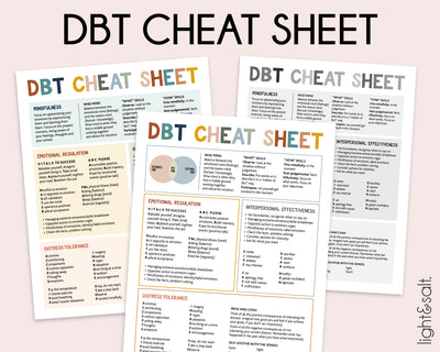 DBT cheat sheet therapy worksheet
