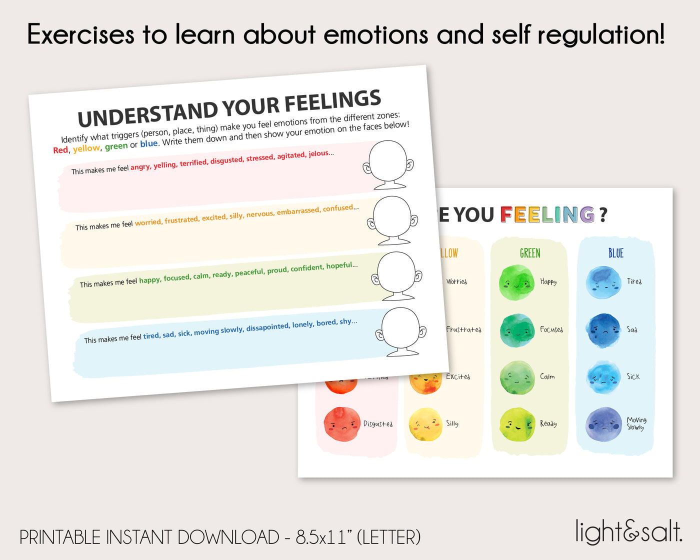 Feelings and emotions with Coping Skills for kids worksheets ...