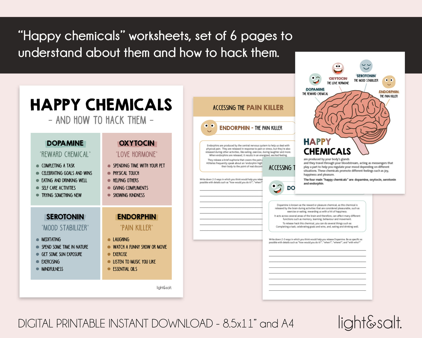 Happiness Worksheet – LightandSaltDesign