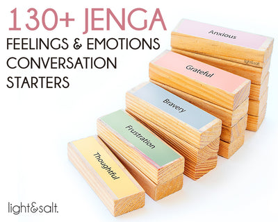 Jenga conversation starter cards, Feelings and emotions
