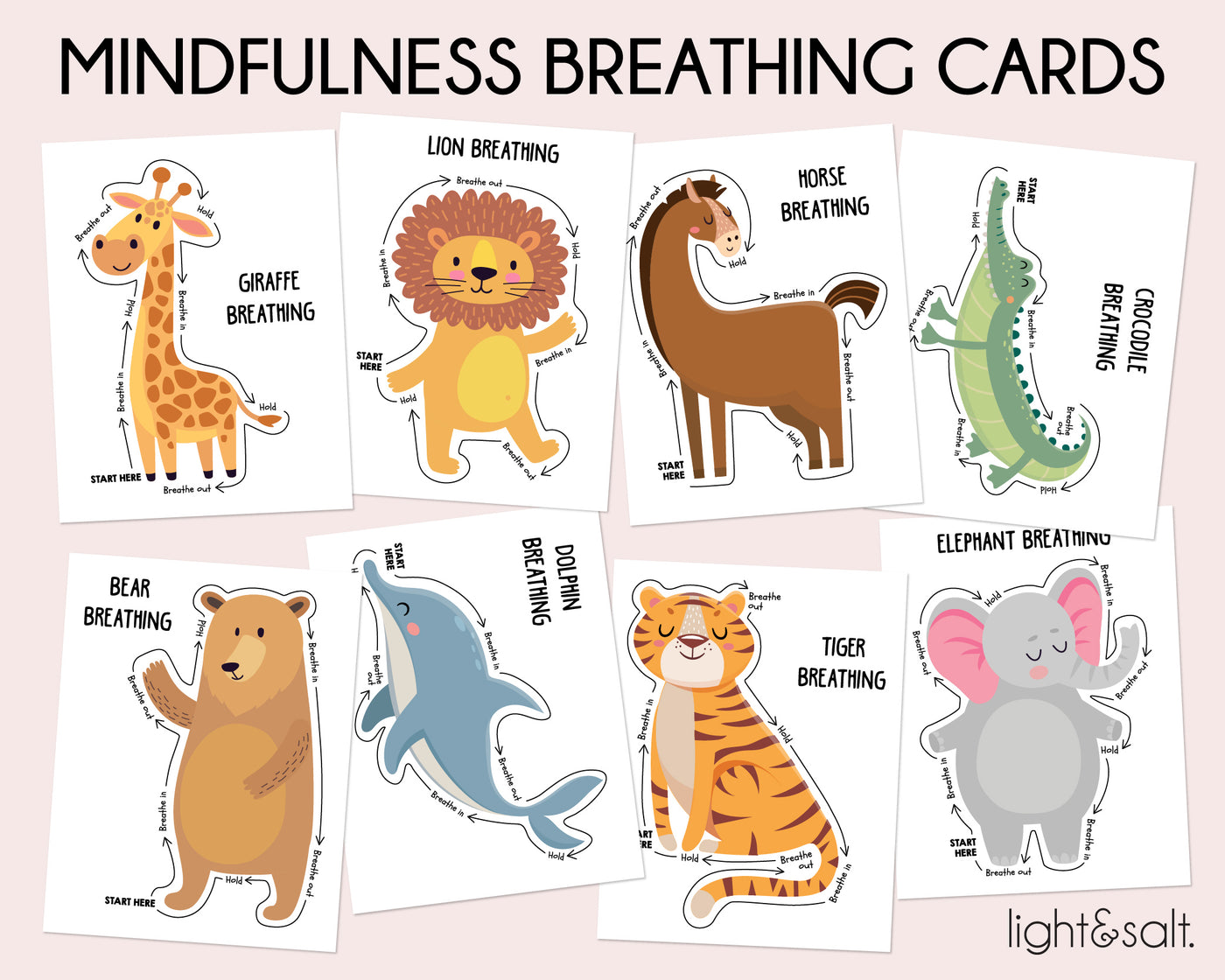 Animal Mindfulness Breathing Exercises Activities for kids