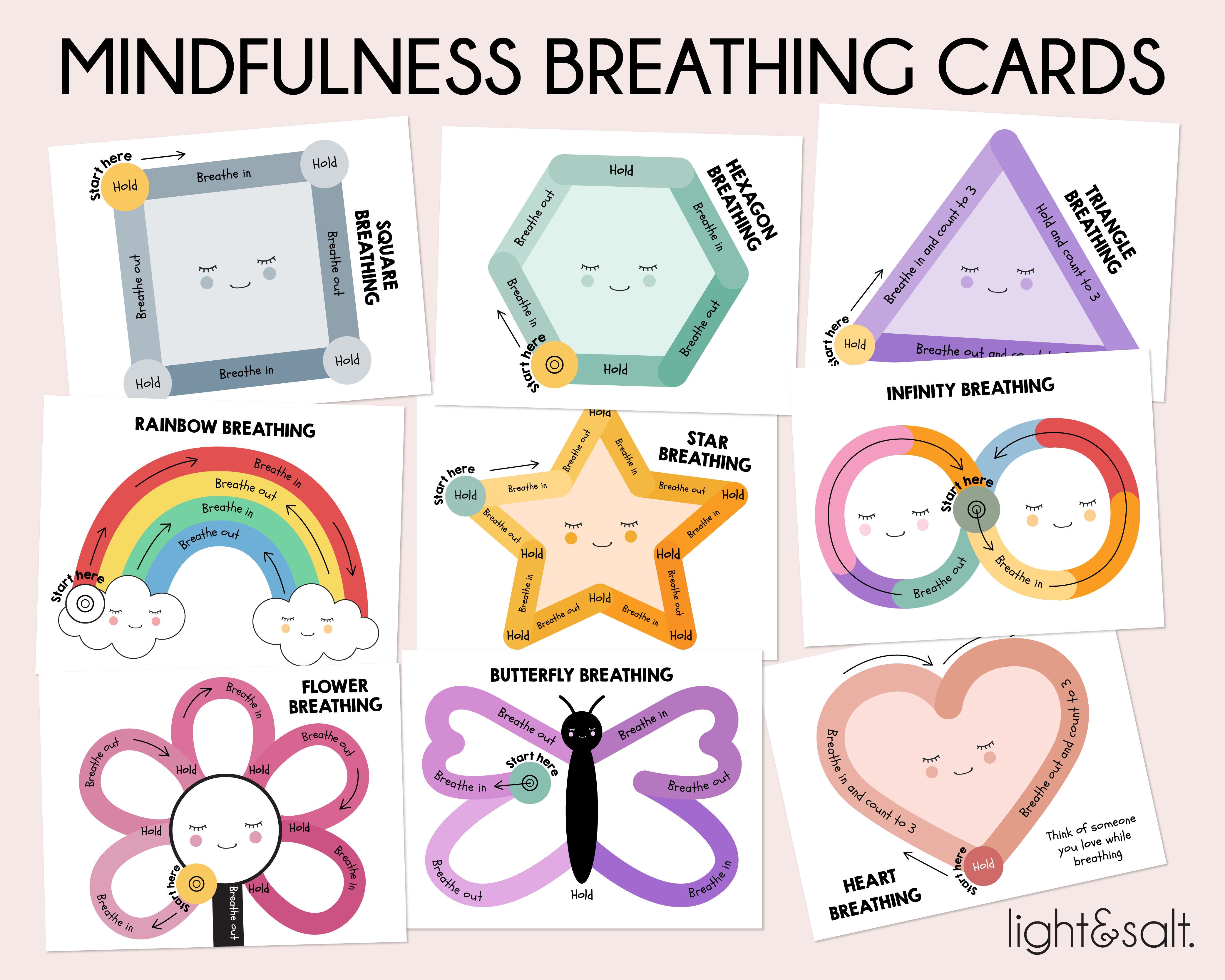 Mindfulness Breathing Exercises Activities for kids – LightandSaltDesign