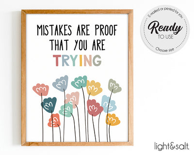 Growth mindset posters set of 8, mental health posters
