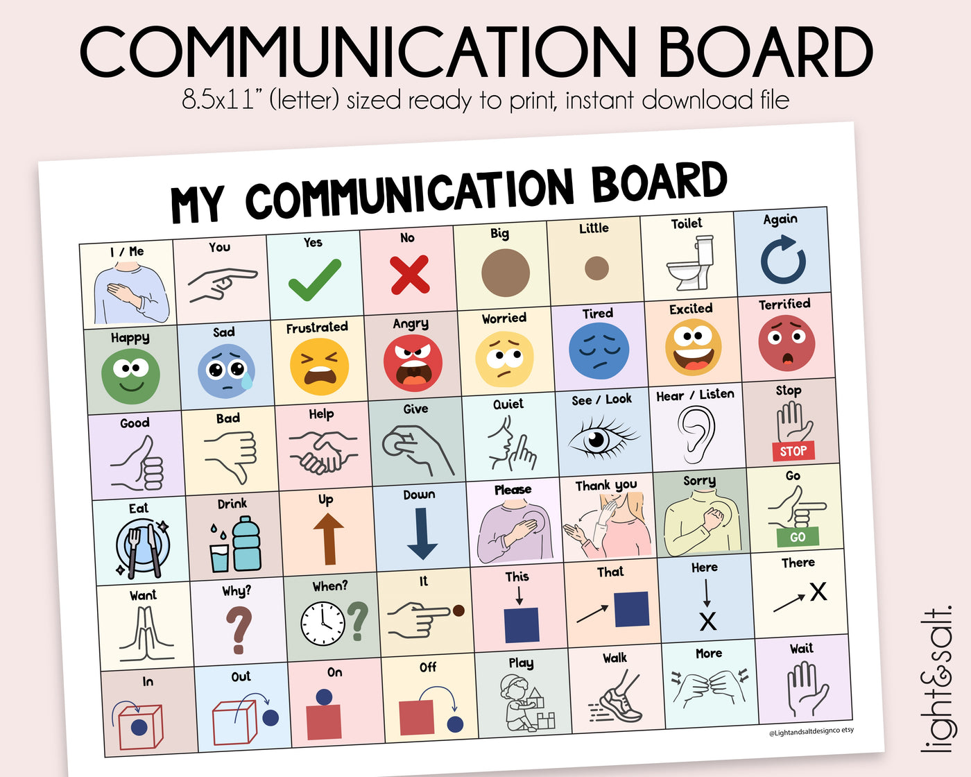 Communication board printable