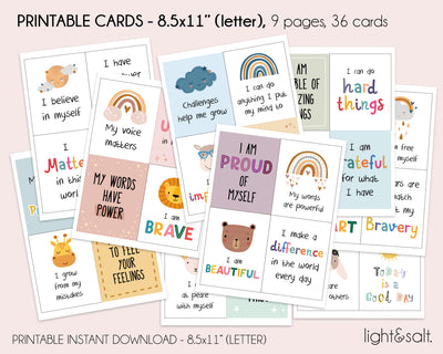 Affirmation flash cards for kids
