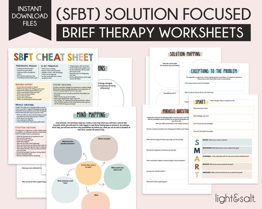 Solution Focused Worksheets.pdf Solution Focused Therapy Technique Worksheet Practical Applications Of