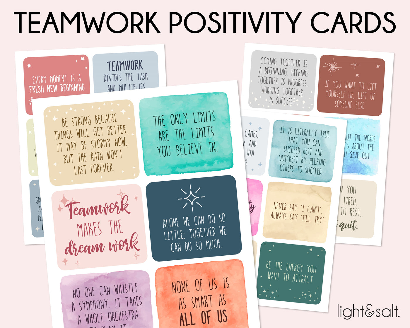 Teamwork Positivity Cards