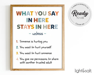 School therapy office decor set of 4 posters