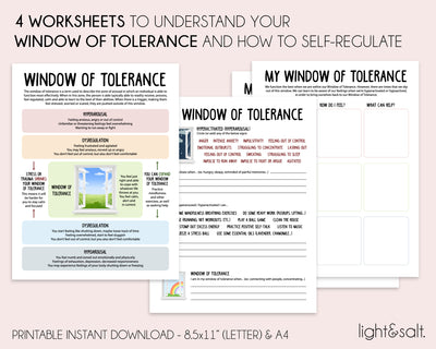 Window of tolerance worksheet