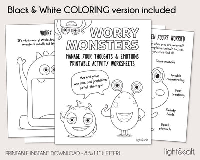 Worry Monster Activity book