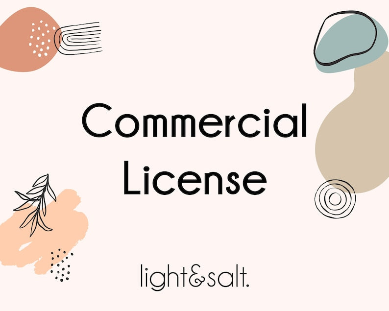Commercial License fee - Add-on product only, purchase together with other product - LightandSaltDesign